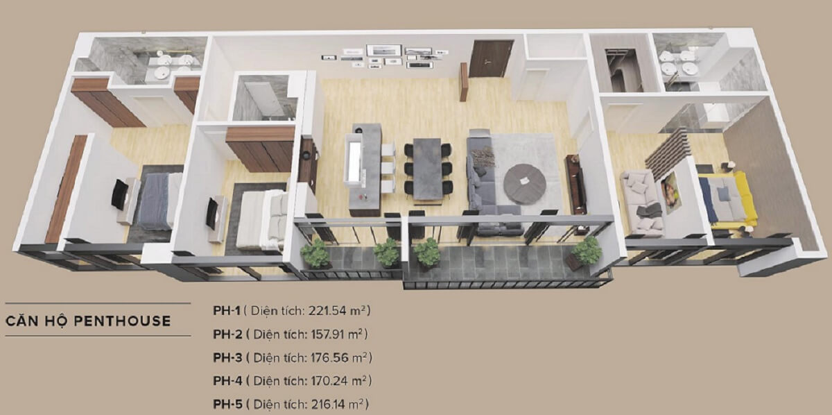 thiết-kế-căn-penthouse-4-phòng-ngủ-the-zen-residence